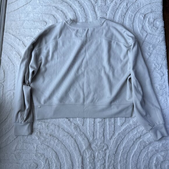 Lululemon Ribbed Softstreme™ Perfectly Oversized Cropped Crew — Bone (8) - Picture 3 of 5